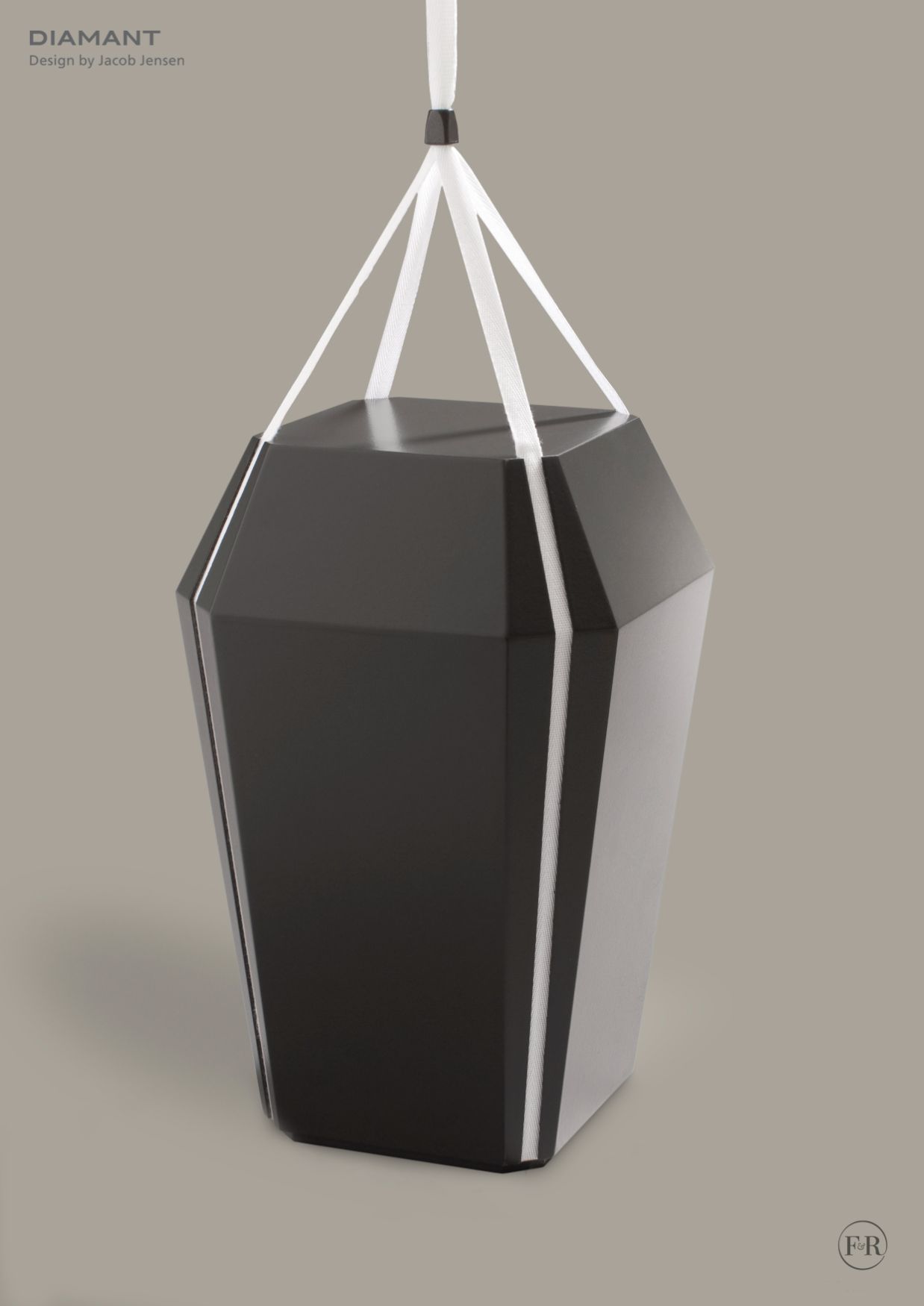 20910 Diamant Urn-BLACK MAT A4