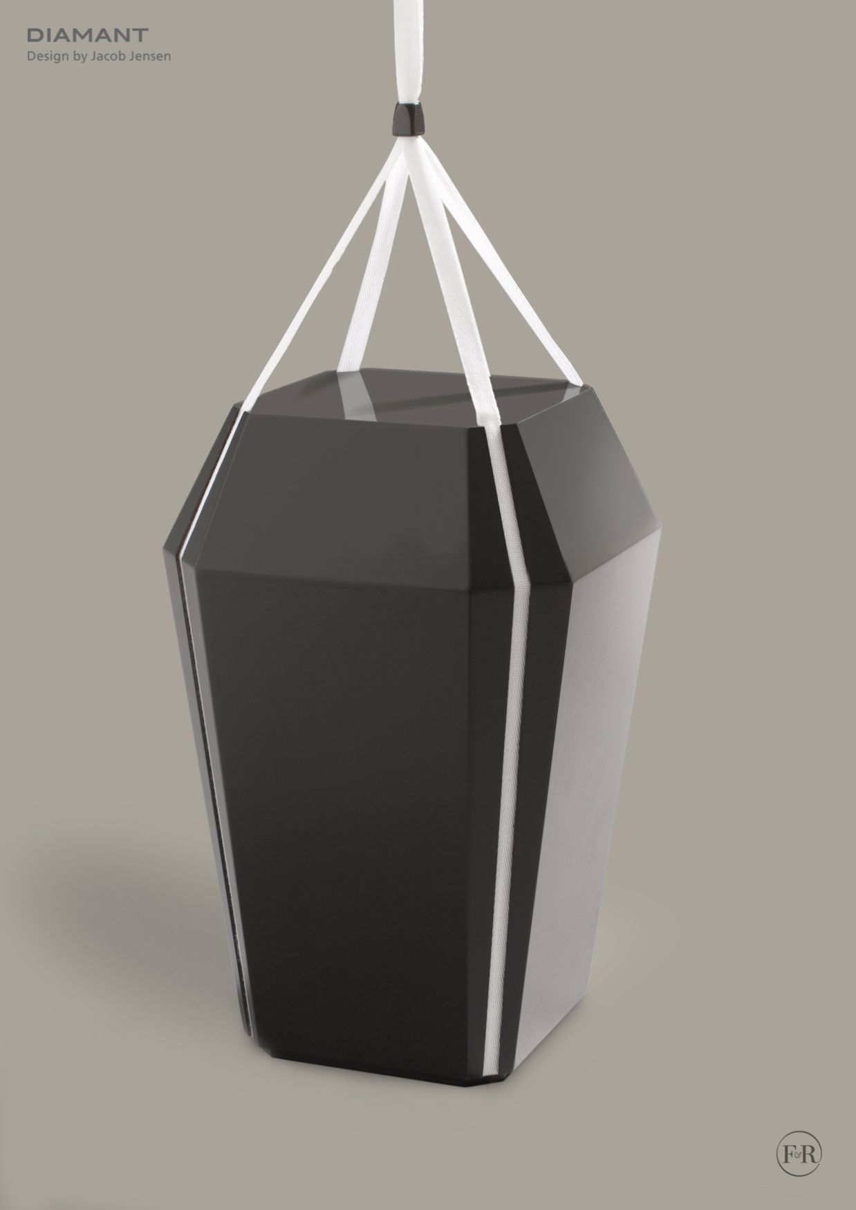 20930 Diamant Urn Glossy Black A4